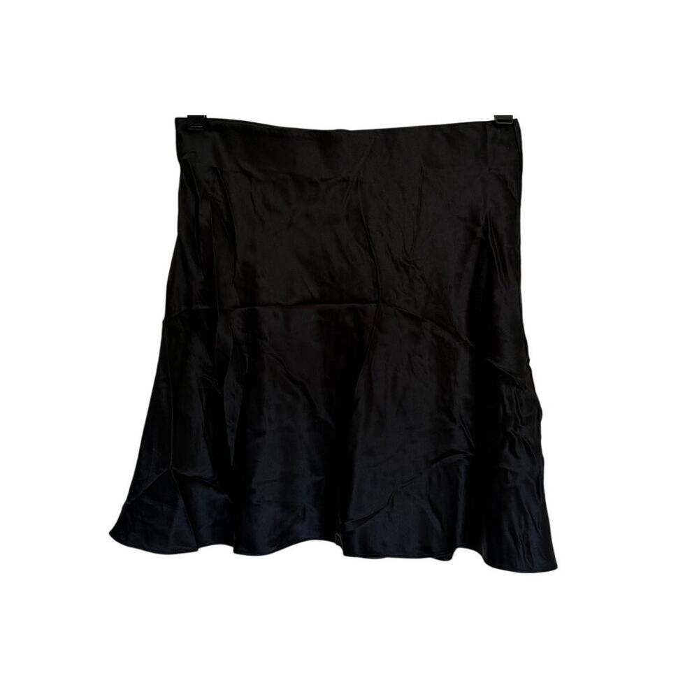 Quince 100% Washable Silk Mini Skirt - Black - Size Extra Small